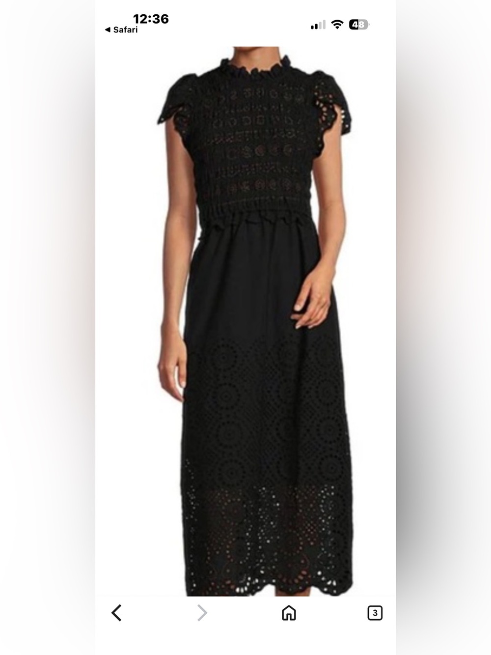 Tyler Boe Black Eyelet Maxi Dress
